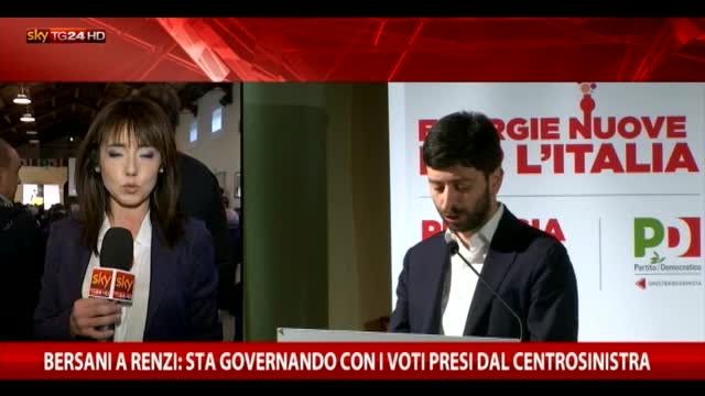 Bersani a Renzi: sta governando con i nostri voti