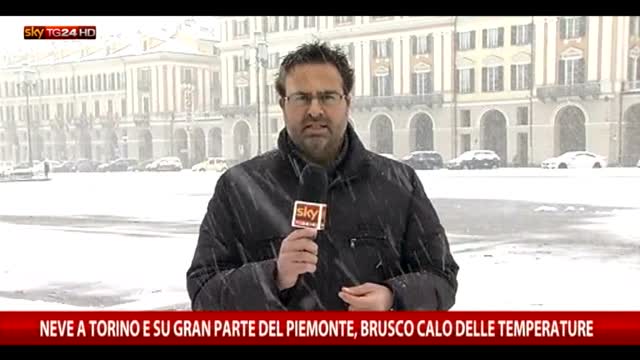 Maltempo, neve a Torino e su gran parte del Piemonte