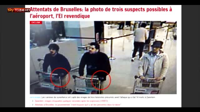 Bruxelles, un'immagine mostra tre possibili attentatori