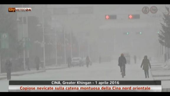 Nevicate sulla Cina nord orientale