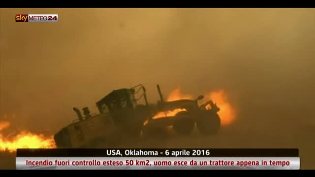 Incendio in Oklahoma, Usa