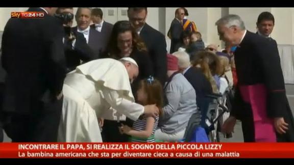 Incontrare il Papa, si realizza il sogno della piccola Lizzy