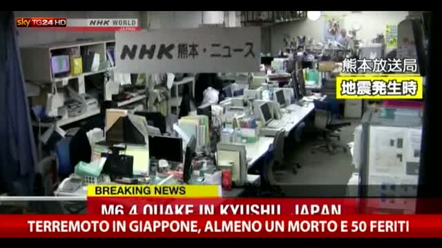 Terremoto in Giappone, almeno un morto e 50 feriti