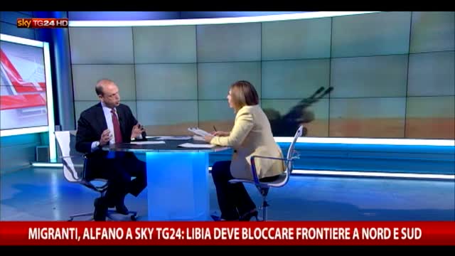 Alfano: "Libia deve bloccare frontiere a Nord e a Sud"