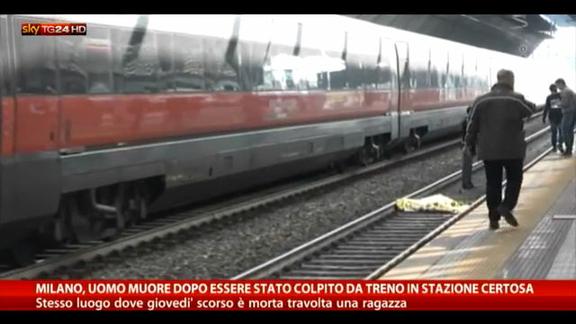 Milano, uomo muore dopo essere stato colpito da un treno