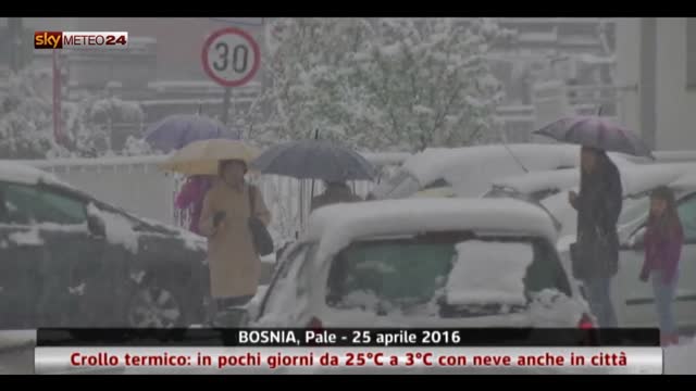 Primavera con la neve in Bosnia: il video