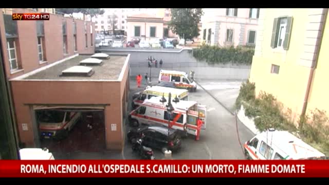 Incendio al San Camillo di Roma, un morto