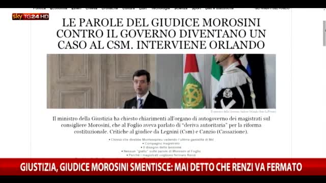 Giudice Morosini smentisce: mai detto che Renzi va fermato