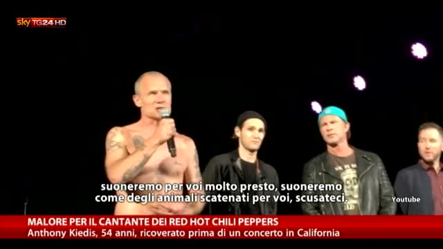 Malore per il cantante dei Red Hot Chili Peppers