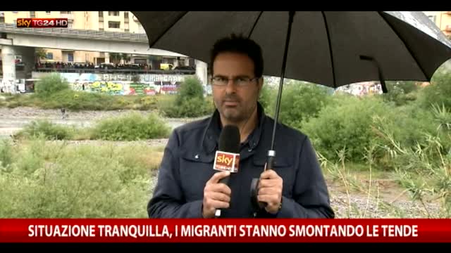 Ventimiglia, i migranti smontano le tende