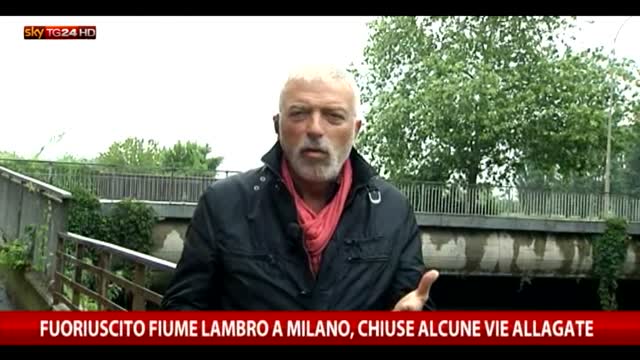 Fuoriuscito fiume Lambro a Milano, chiuse alcune vie