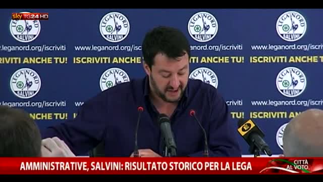 Amministrative 2016, Salvini: risultato storico per la Lega