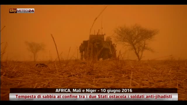 Tempesta di sabbia tra il Mali e il Niger