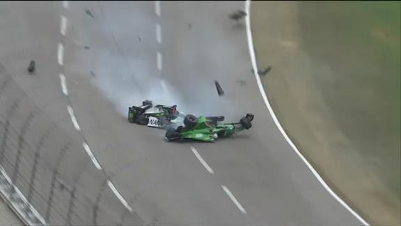Indycar, in Texas incidente pauroso per Daly e Newgarden