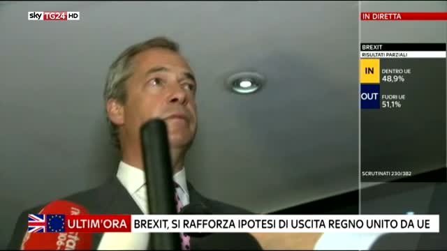 Brexit, Farage canta vittoria: è l'Independence Day' 