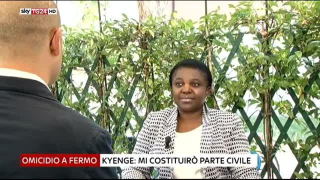 Omicidio Fermo, Kyenge: "Mi costituirò parte civile"