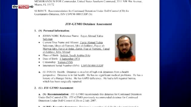 Detenuto trasferito da Guantanamo in Italia