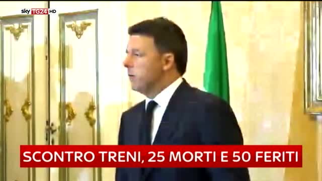 Scontro treni, Renzi: “Non lasceremo soli i pugliesi”