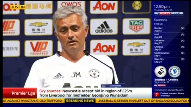 Mourinho: "Convinto che arriverà il giocatore che cerco"