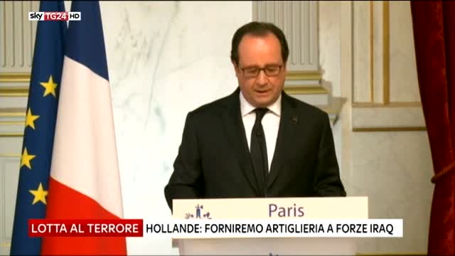 Lotta all'Isis, Hollande: "Forniremo artiglieria all'Iraq"