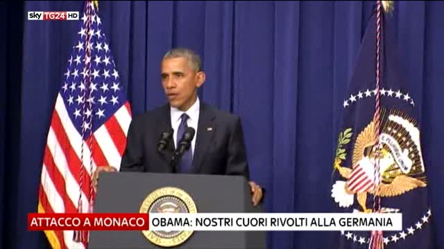 Obama: i nostri cuori a vittime di sparatoria a Monaco
