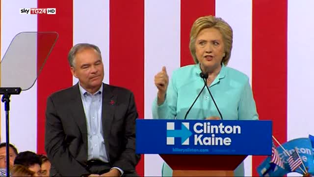 Usa 2016, a Miami Hillary Clinton presenta il vice Tim Kaine