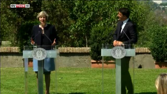 Matteo Renzi incontra la premier britannica Theresa May