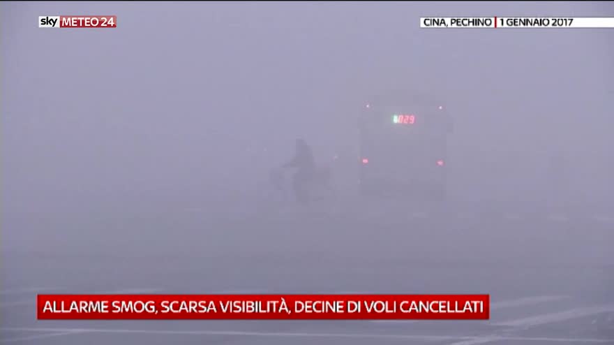 Allarme rosso per l'inquinamento atmosferico in Cina