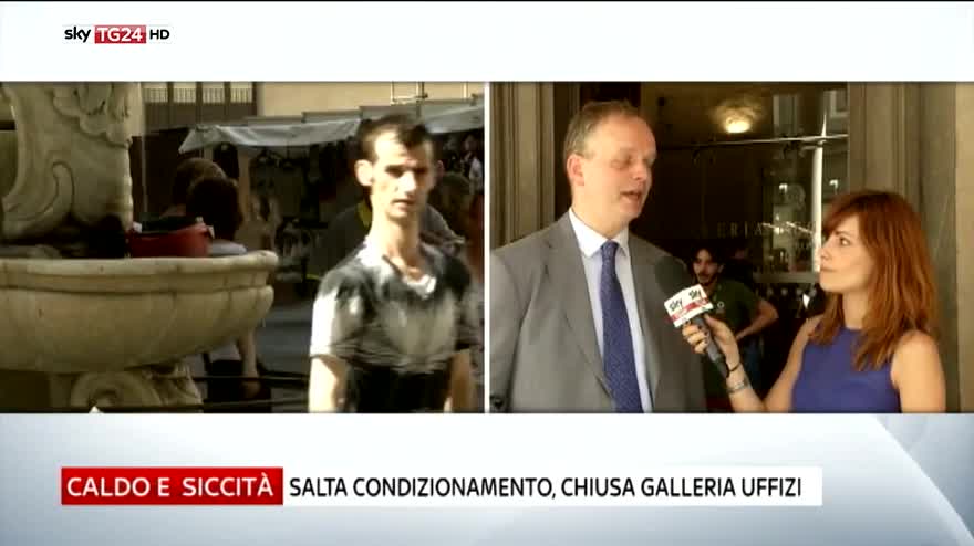 Caldo a Firenze, salta condizionamento d'aria: chiusi Uffizi