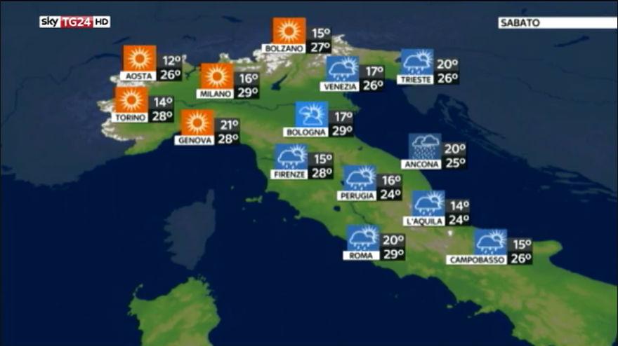 Le previsioni meteo per il weekend e Ferragosto