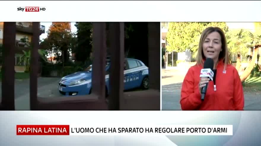 Rapina Latina, l'uomo che ha sparato ha porto d'armi