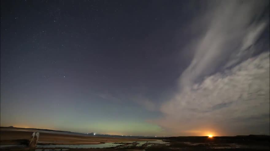Aurora boreale in Scozia