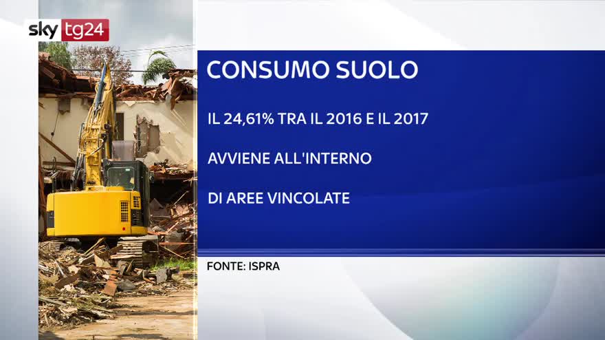 Rapporto Ispra: forte cementificazione e consumo di suolo