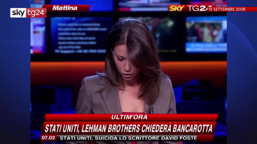 Lehman Brothers, l'annuncio del fallimento su Sky tg24