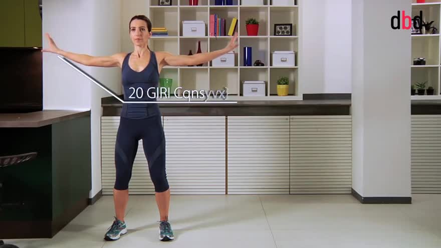 Video lezione di ginnastica anticellulite: braccia e spalle