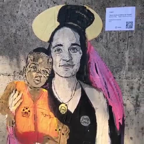 VIDEO Tvboy: il murale su Carola Rackete