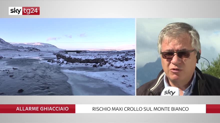 Ghiacciaio Monte Bianco, Prot. Civile: potenziale pericolo