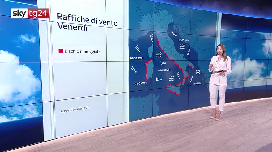 Venerdì di forte maltempo su tutta Italia