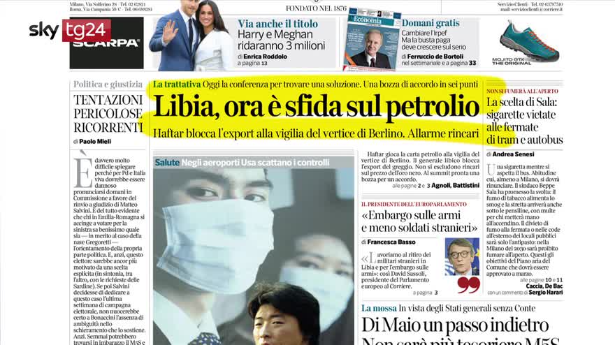 Rassegna stampa, i giornali di domenica 19 gennaio