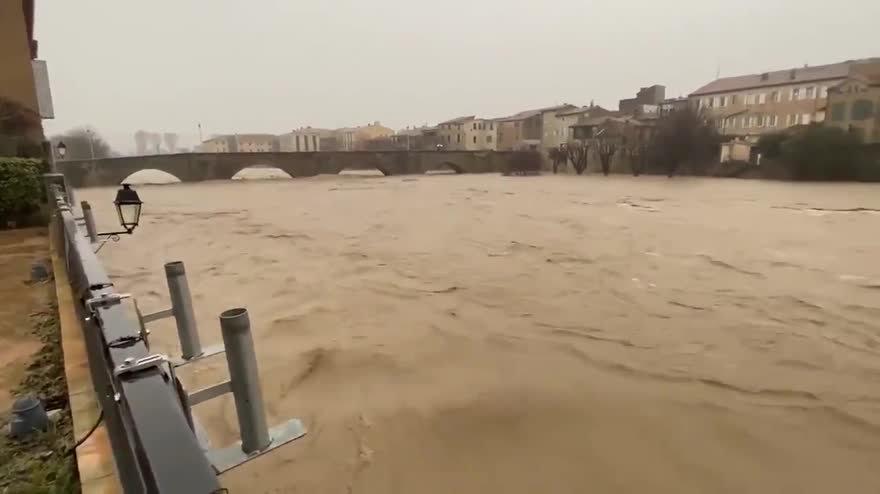 Tempesta Gloria, esonda fiume Aude in Francia meridionale