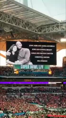 Tributo a Kobe Bryant durante la finale Superbowl