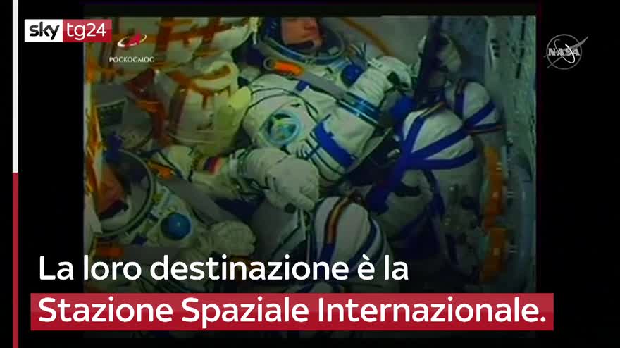 Tre astronauti decollati sulla Soyuz verso l'ISS