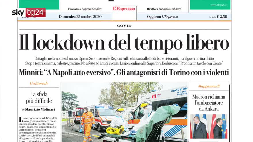 Rassegna Stampa, I Giornali Di Oggi 25 Ottobre | Video Sky