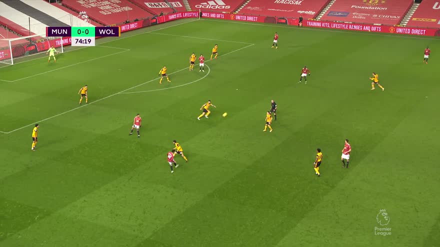 Manchester Utd-Wolverhampton 1-0: gol e highlights