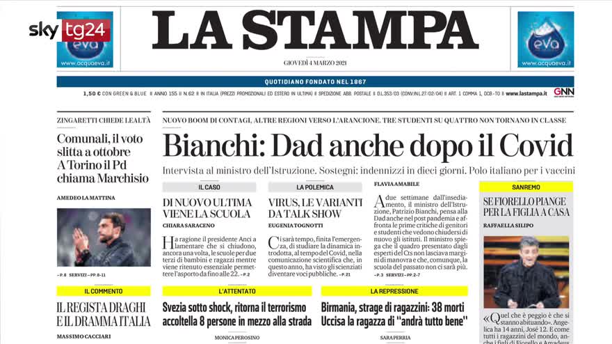 Rassegna stampa, i giornali del 4 marzo
