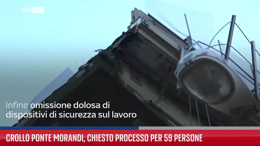 Crollo ponte Morandi, chiesto processo per 59 persone