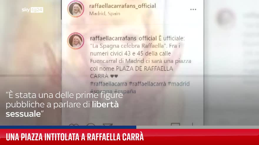 A Madrid una piazza intitolata a Raffaella Carrà