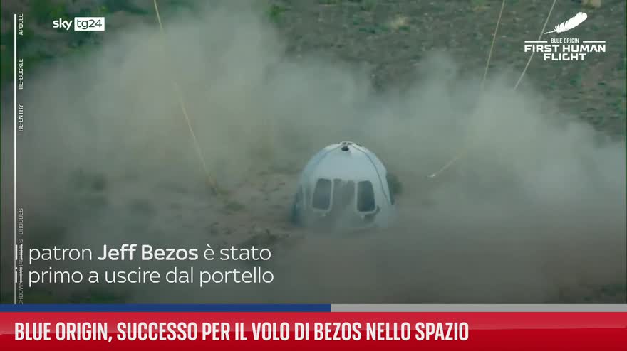 Blue Origin, successo per volo di Bezos nello Spazio. VIDEO