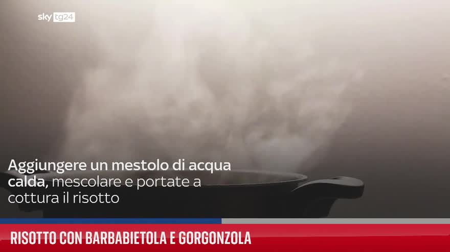 Risotto con barbabietola e gorgonzola