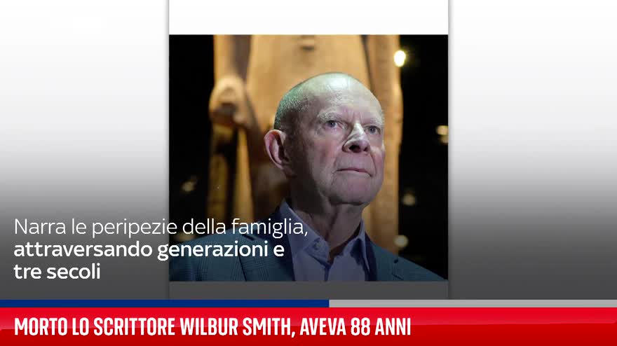 Morto lo scrittore Wilbur Smith, aveva 88 anni